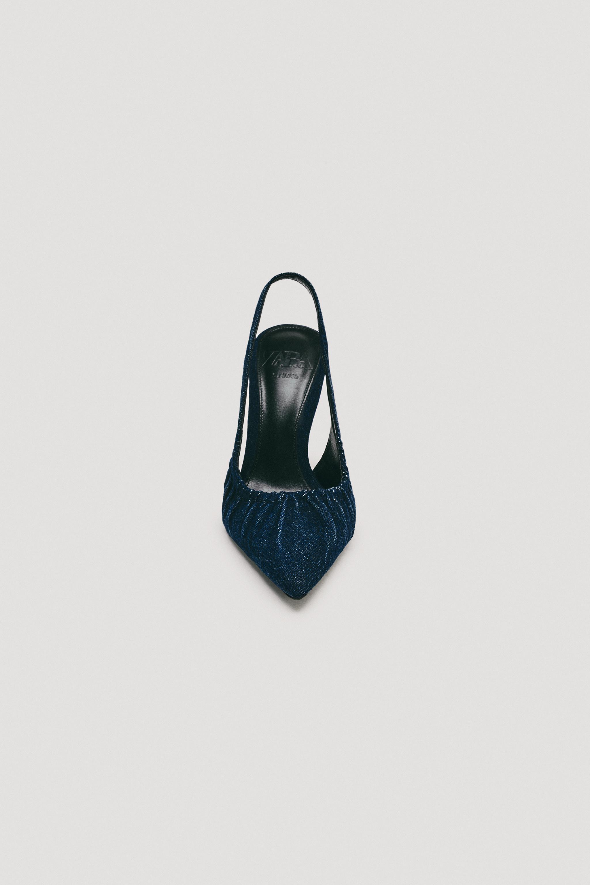 LIMITED EDITION DENIM SLINGBACK HEELS